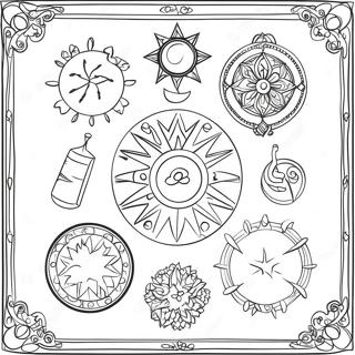 Enchanting Tarot Symbols Coloring Page 92121 31836