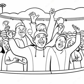 Cheerful Fans At The Super Bowl Coloring Page 92146 31855