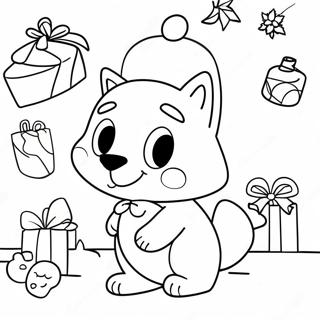 Bluey Christmas Coloring Page 92271-31943