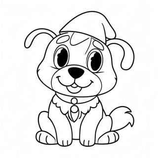 Bluey In A Santa Hat Coloring Page 92272-31945