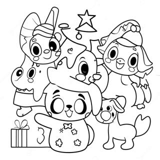 Bluey Christmas Coloring Pages