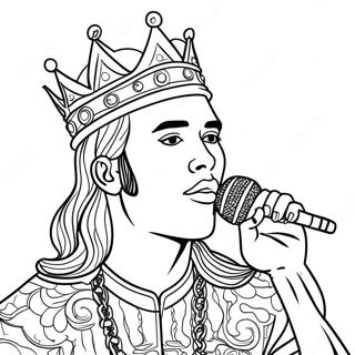 King Von With Microphone Coloring Page 92403-32049