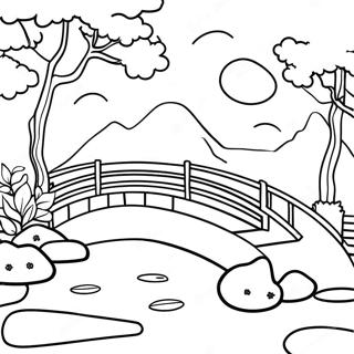 Traditional Japanese Garden Coloring Page 92454-32086