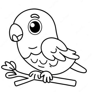 Cute Baby Parakeet Coloring Page 92483-32118