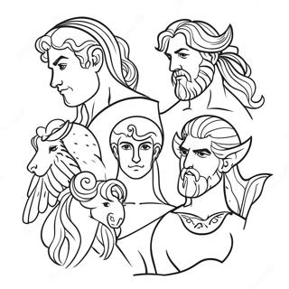 Mythical Greek Gods Coloring Page 92532-32145