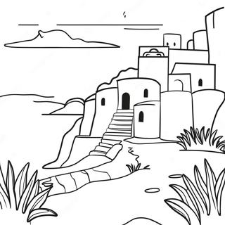 Charming Greek Landscape Coloring Page 92534-32153