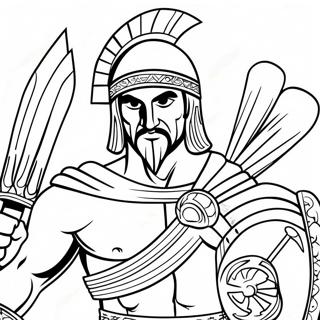 Heroic Greek Warriors Coloring Page 92535-32158