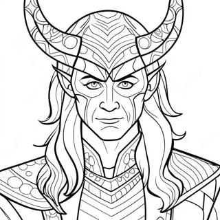 Loki In His Classic Costume Coloring Page 92892-32435