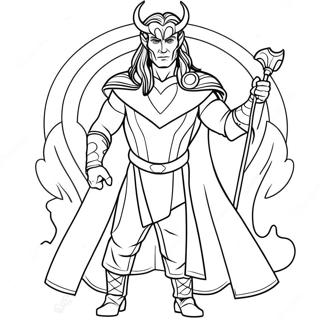Loki In His Classic Costume Coloring Page 92892-32436