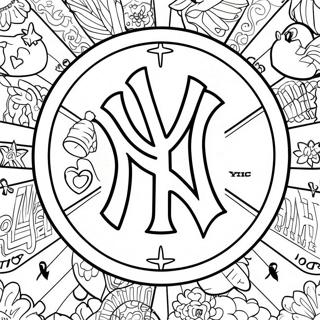 Yankees Logo Coloring Page 92992-32503