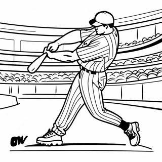 Yankees Player Hitting A Home Run Coloring Page 92993-32505