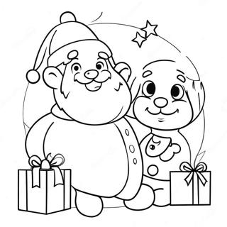 Christmas Cartoon Coloring Pages