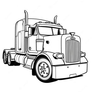 Peterbilt Semi Truck Coloring Page 93068-32564