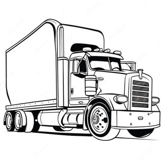 Peterbilt Semi Truck With Trailer Coloring Page 93070-32569