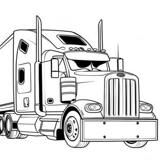 Peterbilt Semi Truck With Trailer Coloring Page 93070-32570