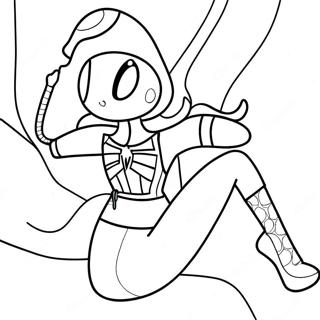 Adventurous Spider Girl Coloring Page 93198-32665