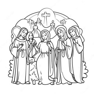 Festive All Saints Day Coloring Page 93276-32725