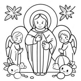 Festive All Saints Day Coloring Page 93276-32726