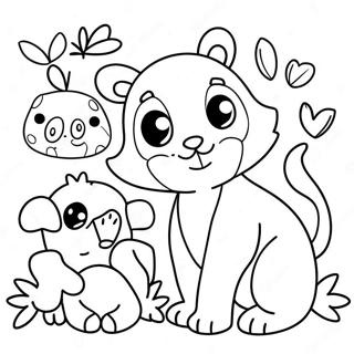 Playful Indie Animals Coloring Page 93356-32793