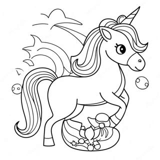 Unicorn Mermaid Coloring Pages