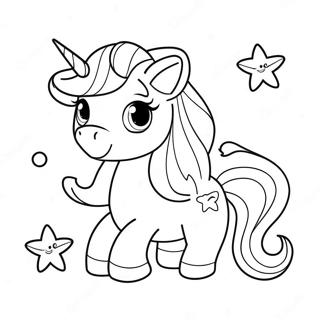 Cute Unicorn Mermaid With A Starfish Coloring Page 93382-32818