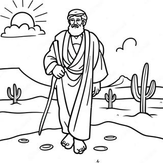 Abraham In The Desert Coloring Page 93407-32834