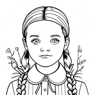 Wednesday Addams Coloring Pages