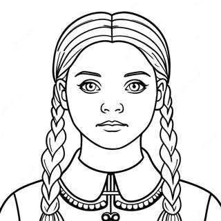 Wednesday Addams Coloring Page 93610-32982