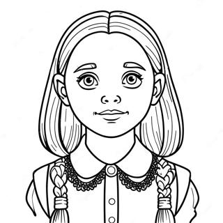 Wednesday Addams Coloring Page 93610-32983