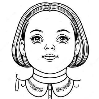 Wednesday Addams Coloring Page 93610-32984