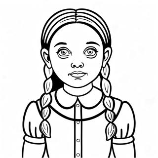 Creepy Wednesday Addams Coloring Page 93611-32986