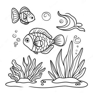 Creative Gel Pen Underwater Scene Coloring Page 93640 33018