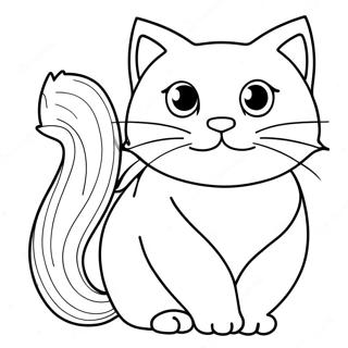 Anime Cat Coloring Pages