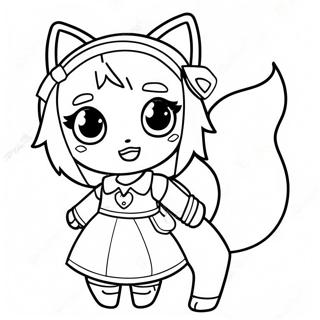 Gacha Life Wolf Girl Coloring Pages