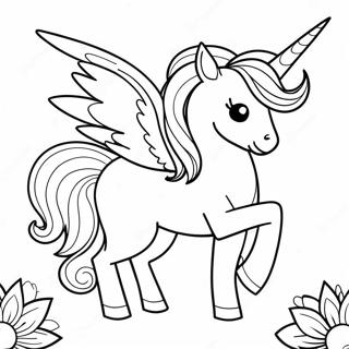 Unicorn With Wings Coloring Pages