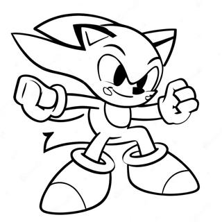 Dynamic Silver Sonic Action Coloring Page 93946-33246