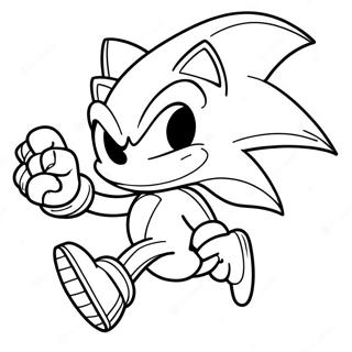Silver Sonic Running Fast Coloring Page 93947 33251