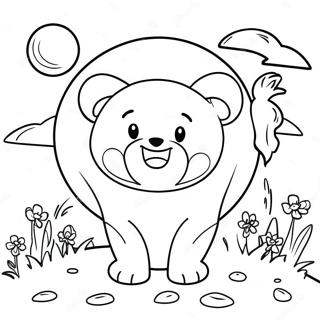 Happy Earth Surrounded By Animals Coloring Page 9394-120