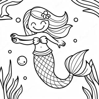 Sparkling Mermaid Underwater Coloring Page 93975-33278