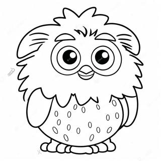 Cute Furby With Big Eyes Coloring Page 94100-33368