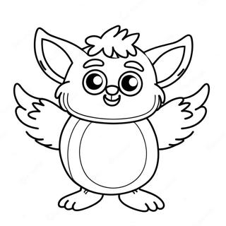 Happy Furby Dancing Coloring Page 94101-33369