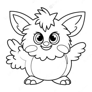 Happy Furby Dancing Coloring Page 94101-33370