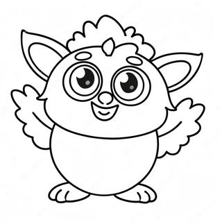 Happy Furby Dancing Coloring Page 94101-33371