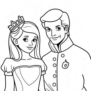 Charming Prince And Beautiful Princess Coloring Page 94153-33410