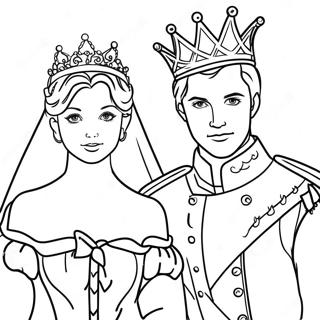 Elegant Prince And Princess Coloring Page 94155-33417