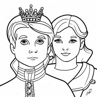 Elegant Prince And Princess Coloring Page 94155-33418