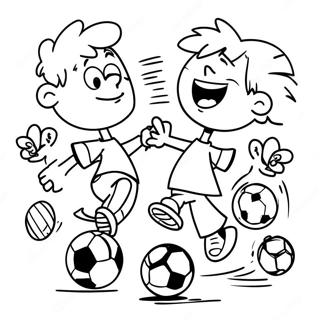 Hey Arnold Playing Soccer Coloring Page 94180-33436
