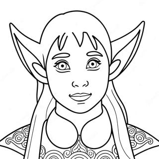 Realistic Elf For Adults Coloring Pages