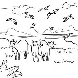 Colorful Migration Movie Scene Coloring Page 94332-33548