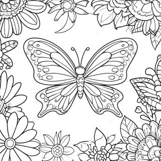 Unique Butterfly For Adults Coloring Pages